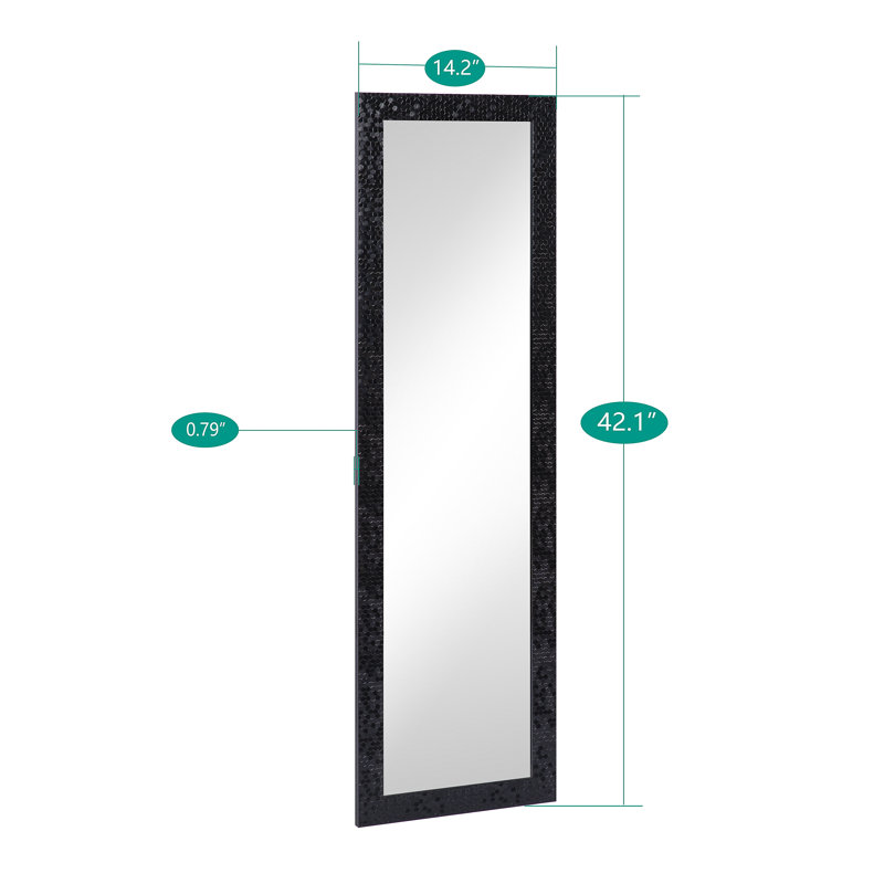 Mercer41 Byromville Mosaic Style Over The Door Mirror Full Length, Door